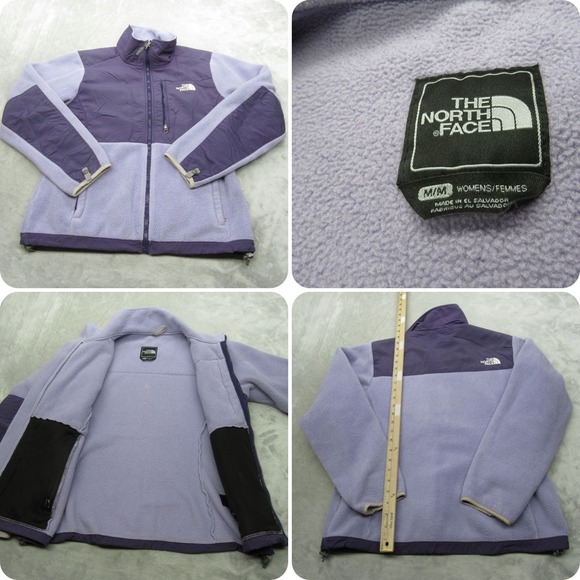 The North Face Jacket Women Medium Purple Polartec Denali Fleece Full Zip Hybrid - Picture 1 of 13